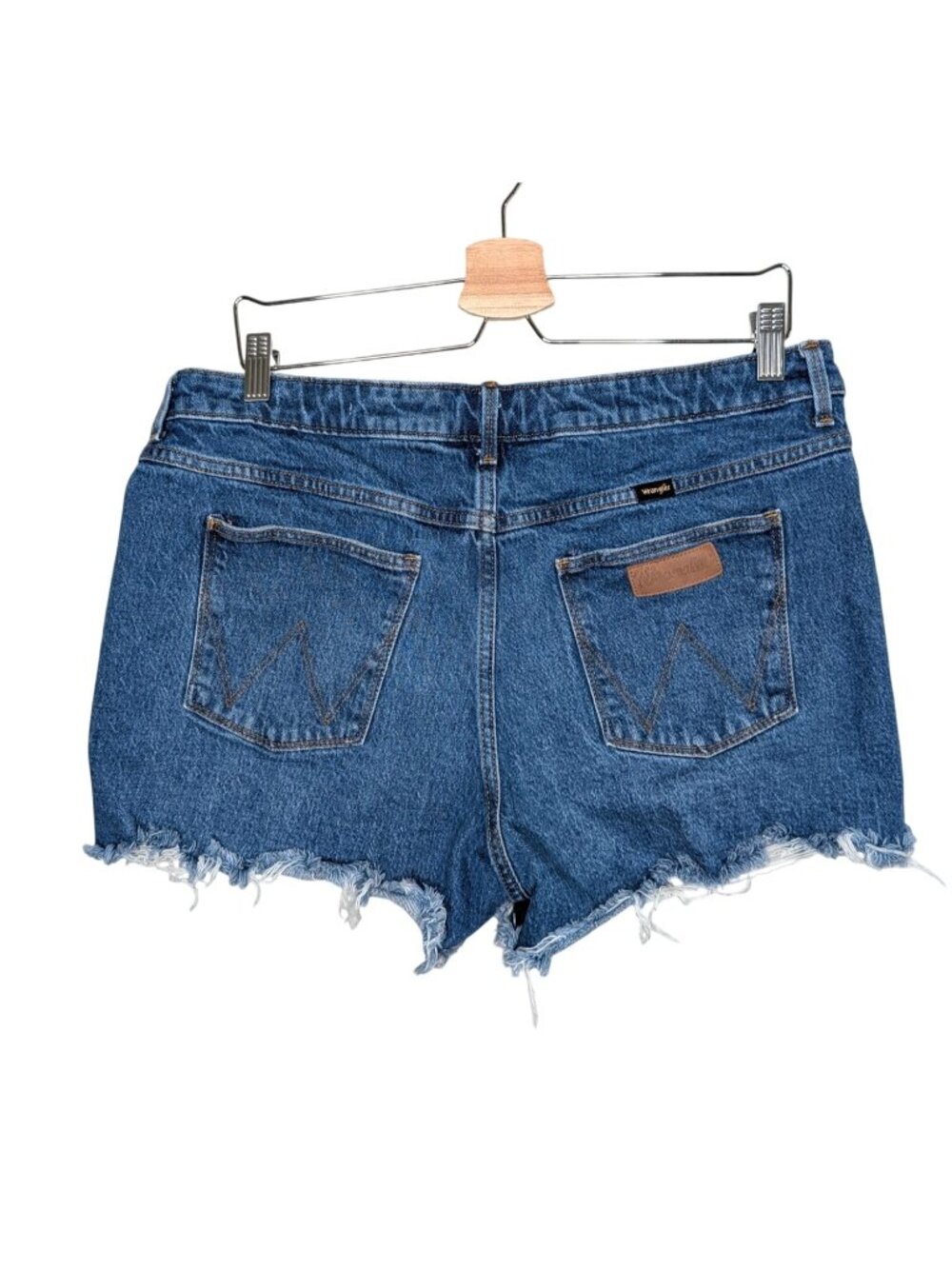 Wrangler Womens Cowboy Cutoff Denim Jean Shorts Size 32 Country Western